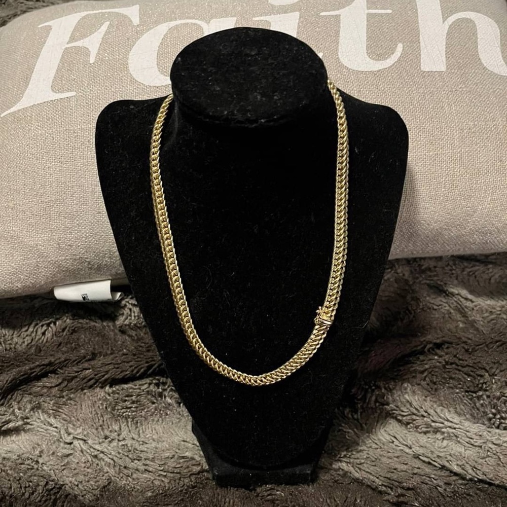 14k Italy gold panther necklace 24”